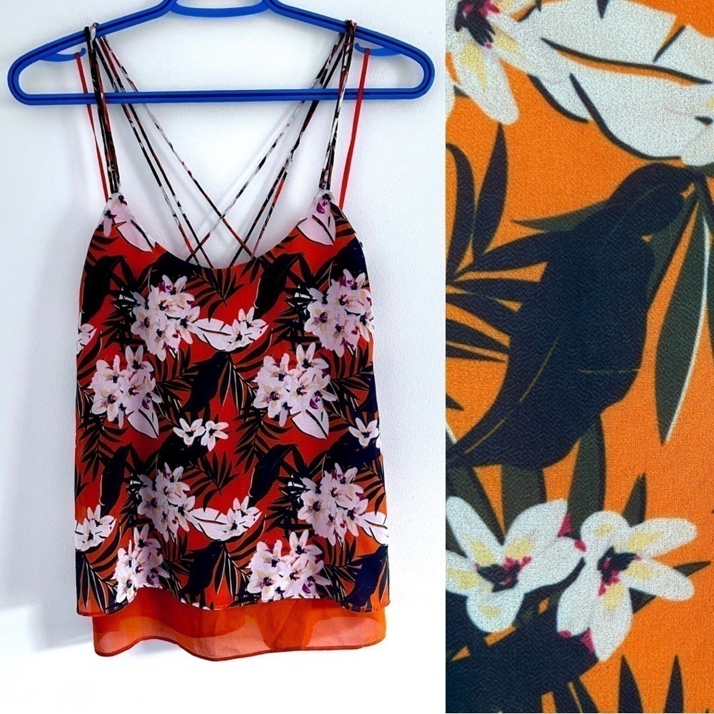 Twik Simons Floral Tank Top Size Small Lightweight Summer Cami
